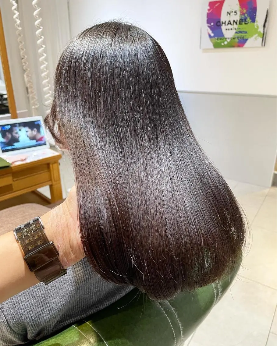 ミディアム カラー アクアカラー 髪質改善 トリートメント カット ヘアカラー トリートメント ヘッドスパ 過去一の柔髪ヘア 🌿einshairのヘアスタイル