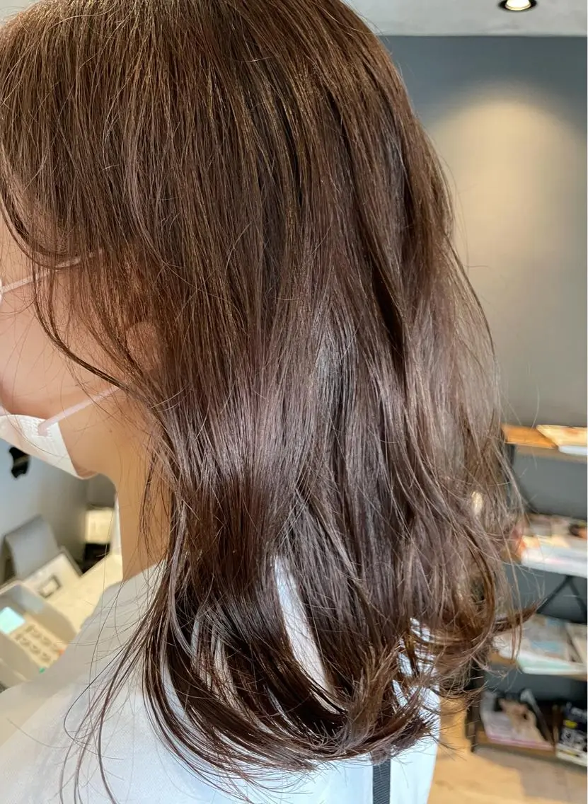 ミディアム ヘアカラー トリートメント EIGHT 野々市 イトウミサキのヘアスタイル
