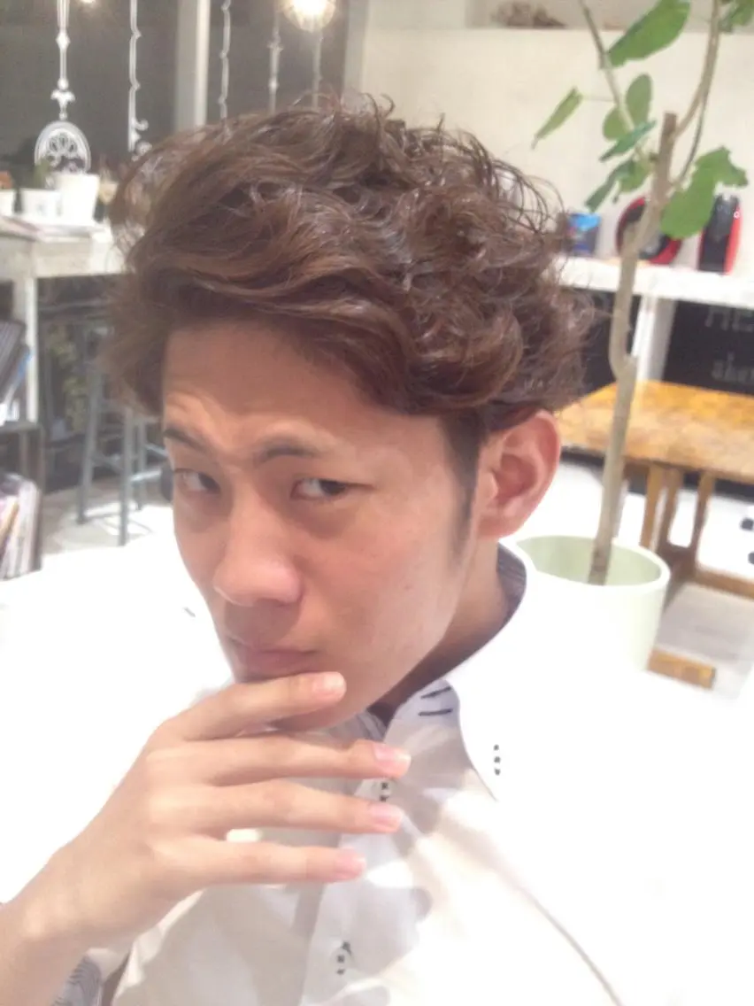 ショート パーマ メンズ メンズパーマ メンズ指名多数!! 田島史也のヘアスタイル