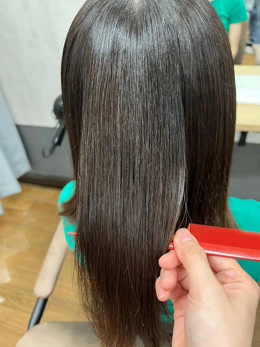 ミディアム カット 縮毛矯正 TELA HAIR 幕張本郷店 千尋のヘアスタイル