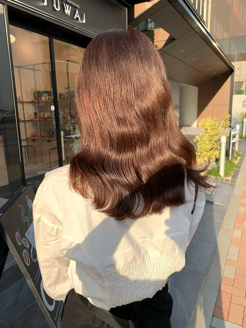 セミロング カラー ヘアアレンジ ベージュカラー ヘアカラー マツオカ マコのヘアスタイル