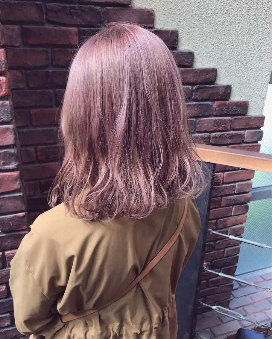 ミディアム カラー ピンクカラー メンズ指名多数!! 田島史也のヘアスタイル