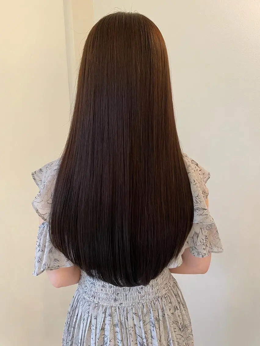ロング カット 縮毛矯正 トリートメント 北九州美容室 🕊️わかな✂︎のヘアスタイル