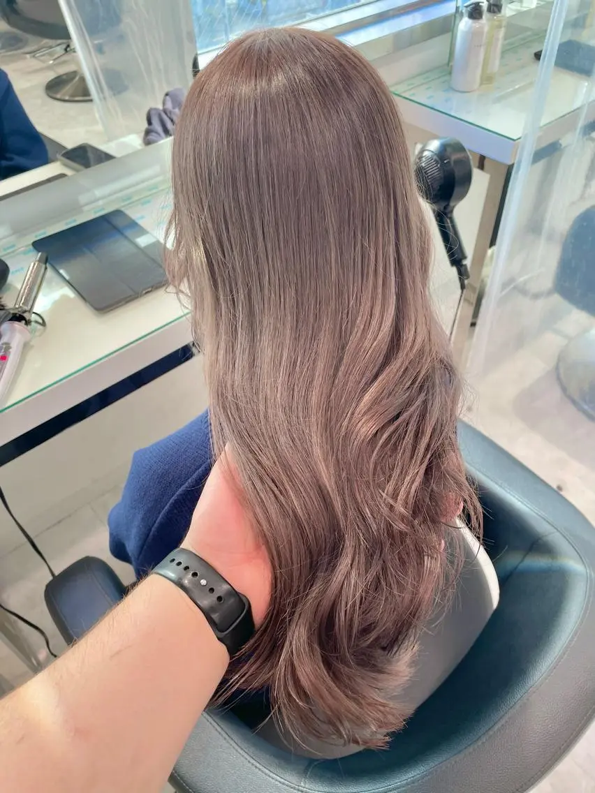 セミロング カラー ヘアカラー トリートメント ヘッドスパ ヘアセット 🎀ブリーチなし/ レイヤーカット🎀のヘアスタイル