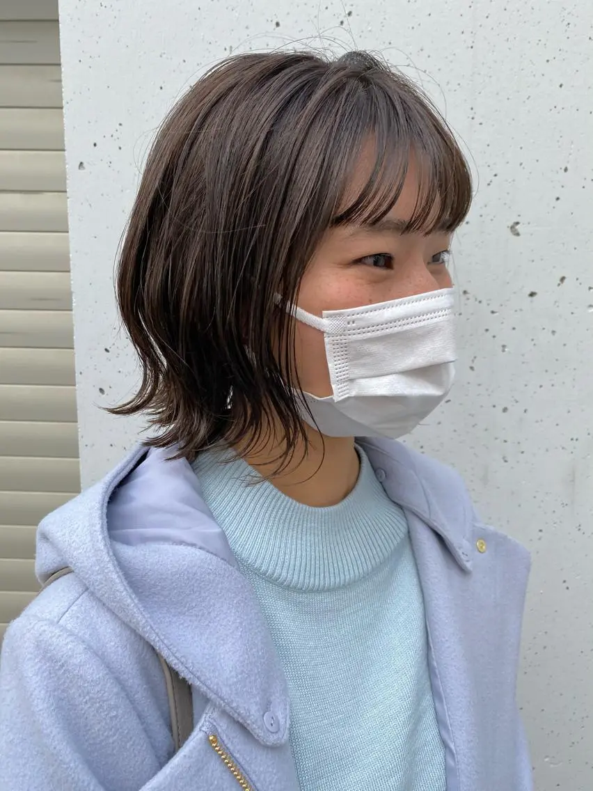 ショート カラー 切りっぱなしボブ ボブ ボブ / オージュア 🌸Mikuのヘアスタイル
