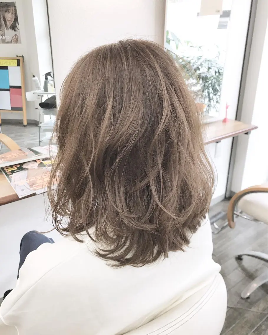 ミディアム カラー ハイライトカラー ハイライト 芝 幸大のヘアスタイル