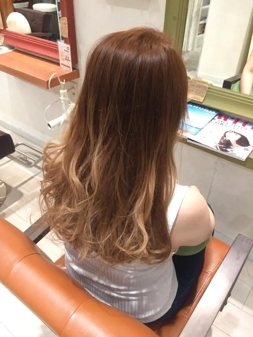 ロング カラー グラデーションカラー メンズ指名多数!! 田島史也のヘアスタイル