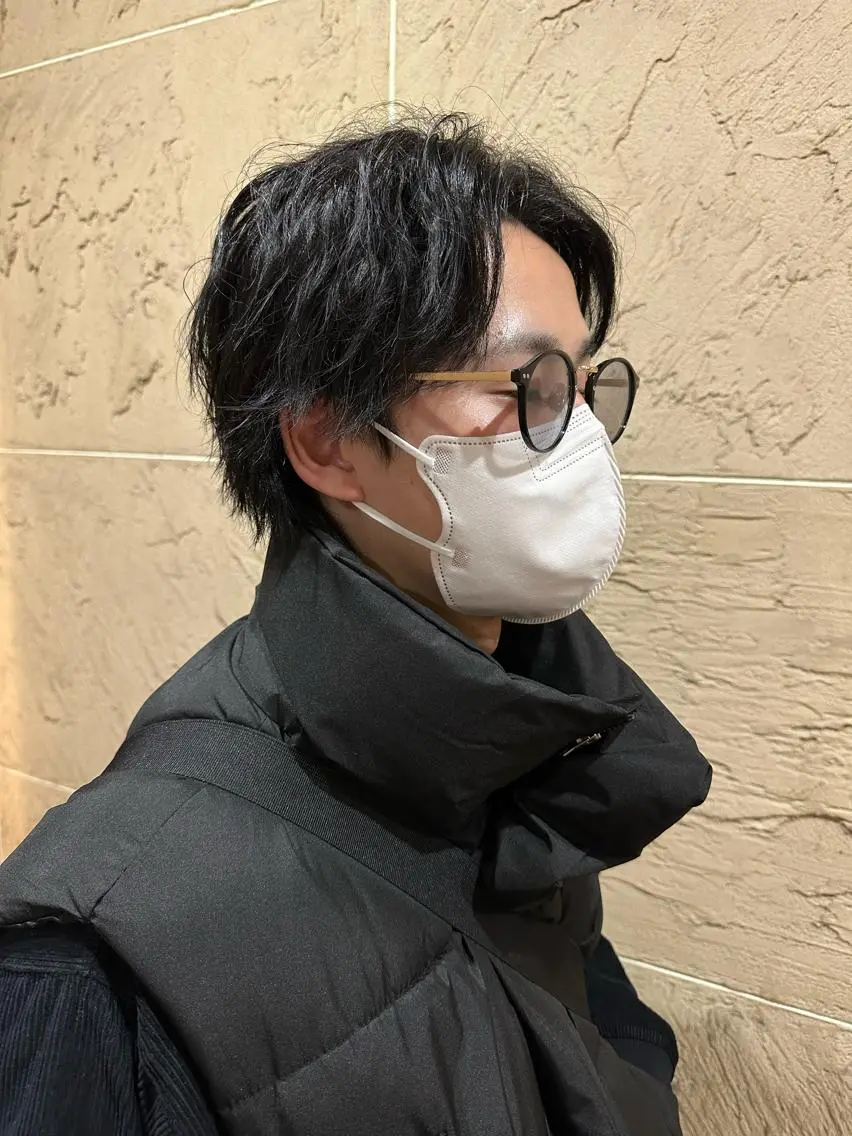 ショート カラー ヘアアレンジ メンズ メンズ就活ヘア 黒髪 ブルーカラー ブルーブラック 溜一太/似合わせ/ メンズカットのヘアスタイル