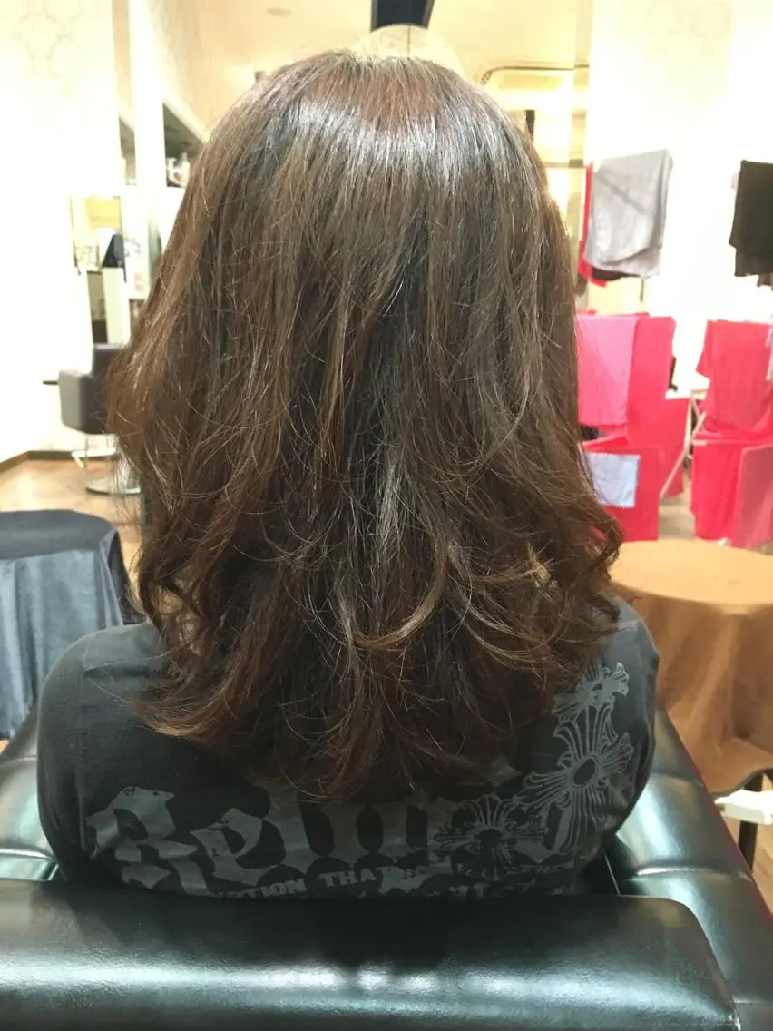 セミロング パーマ IVY villa Suzu.のヘアスタイル