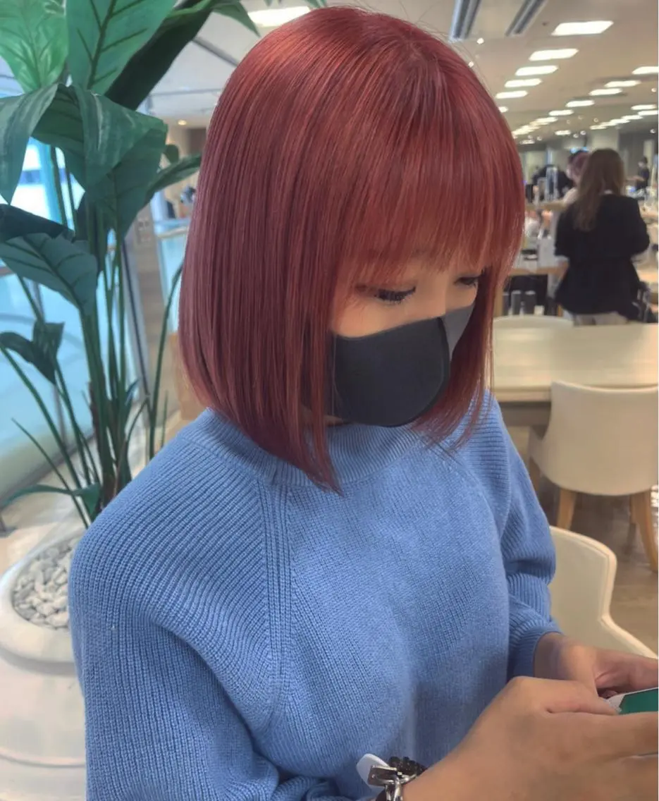 セミロング カラー カット ヘアカラー トリートメント 暖色/ブリーチカラー 🎀 M i k uのヘアスタイル