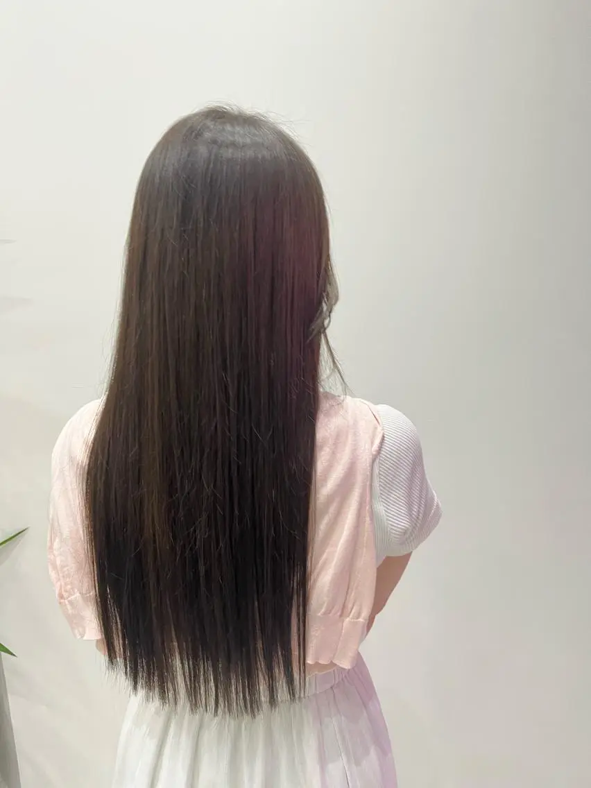ロング カラー 髪質改善 🥀暖色韓国ヘア💕 保科侑花のヘアスタイル