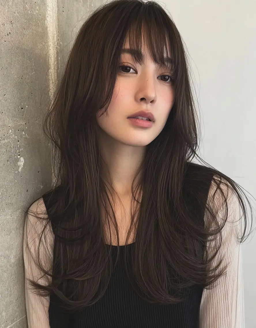 ロング カラー デザインカラー✨ 透明感カラー菊地真保のヘアスタイル