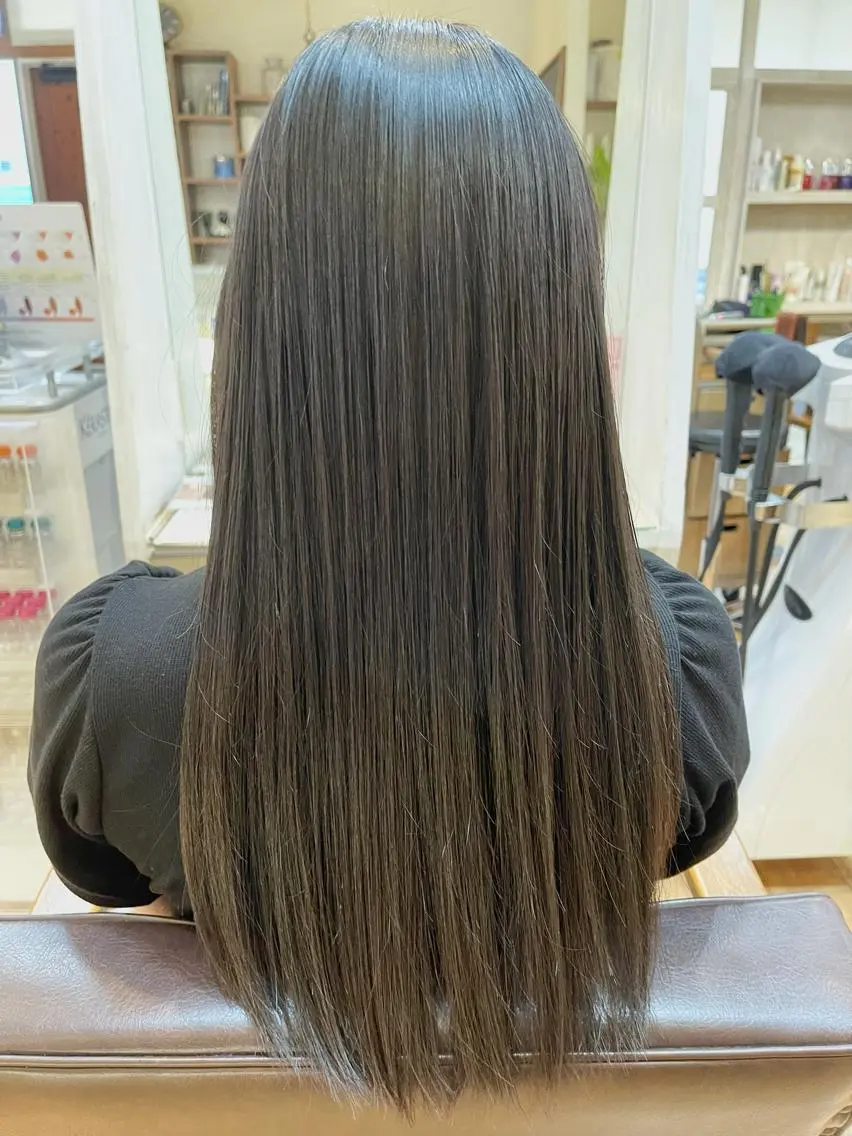 ロング 縮毛矯正 トリートメント 梶谷 和希のヘアスタイル