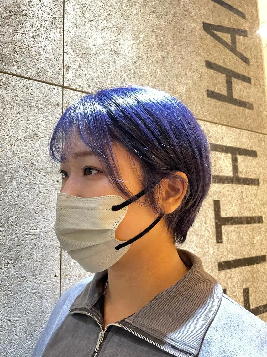 ショート カラー カット ヘアカラー 💘韓国レイヤー上 品カラーruru💘のヘアスタイル