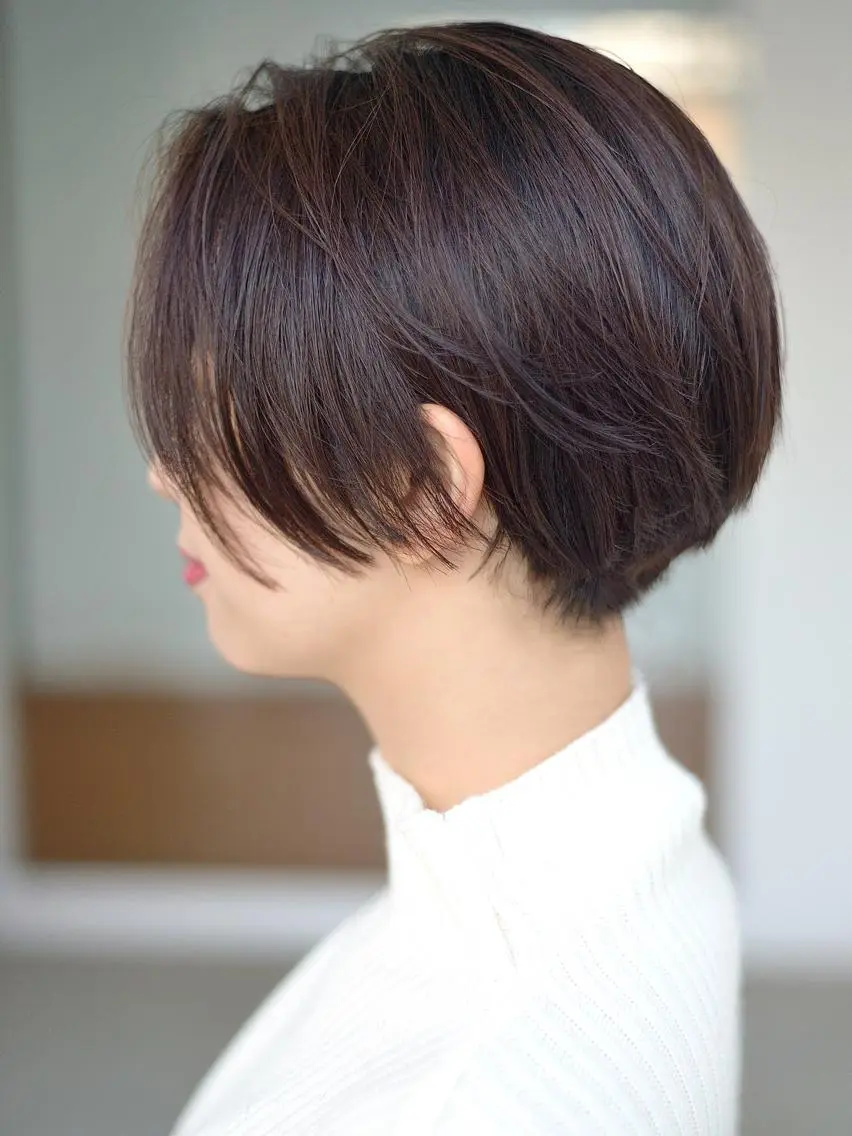ショート カラー パーマ カット すきバサミを使わない カット✂️✨郡司泰之のヘアスタイル