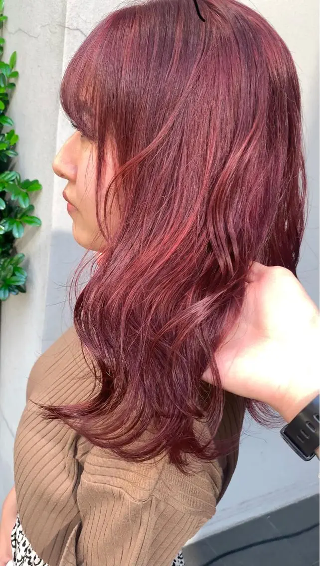 ミディアム カラー カット ヘアカラー トリートメント 矢野 晃平のヘアスタイル