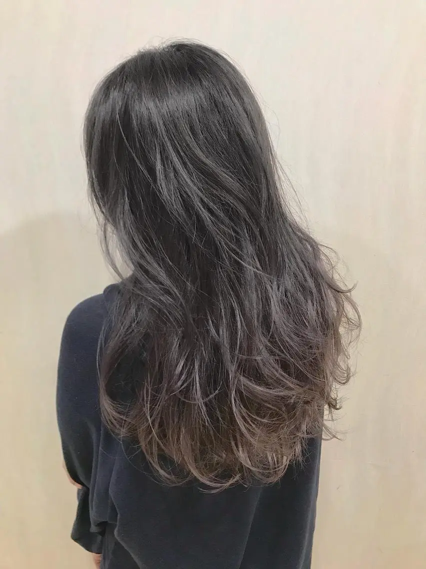 ミディアム カラー パーマ 小顔カット✨ 透明感カラー/村上のヘアスタイル
