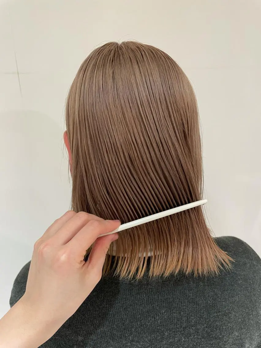 ミディアム カラー ヘアカラー ヤマモト マイのヘアスタイル