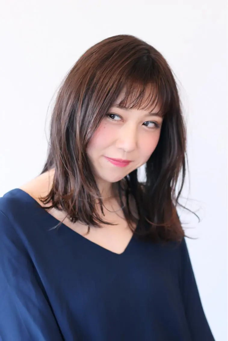 セミロング カラー 小西 裕大のヘアスタイル
