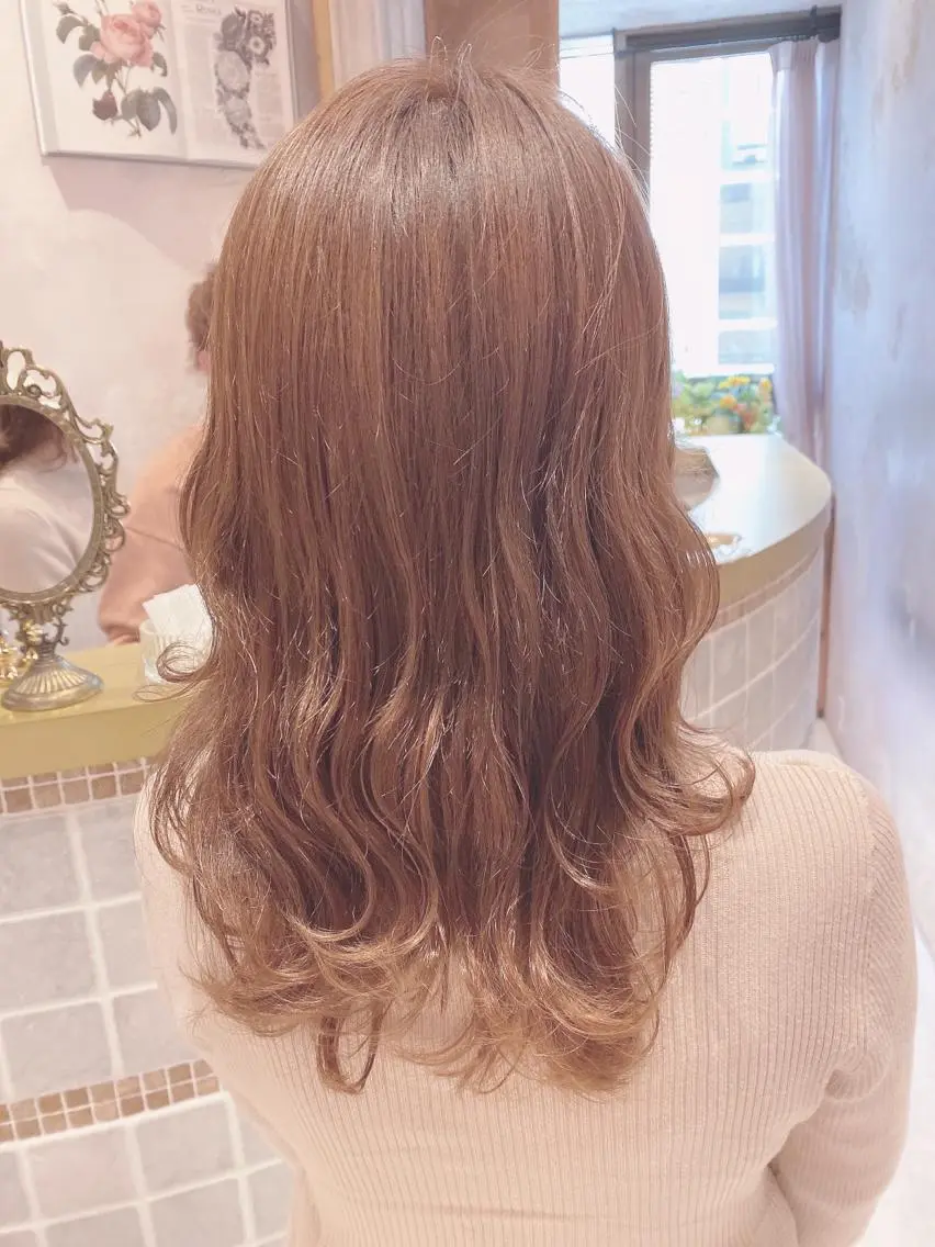 セミロング 韓国風ヘア✻透明感 カラー✻yukaのヘアスタイル