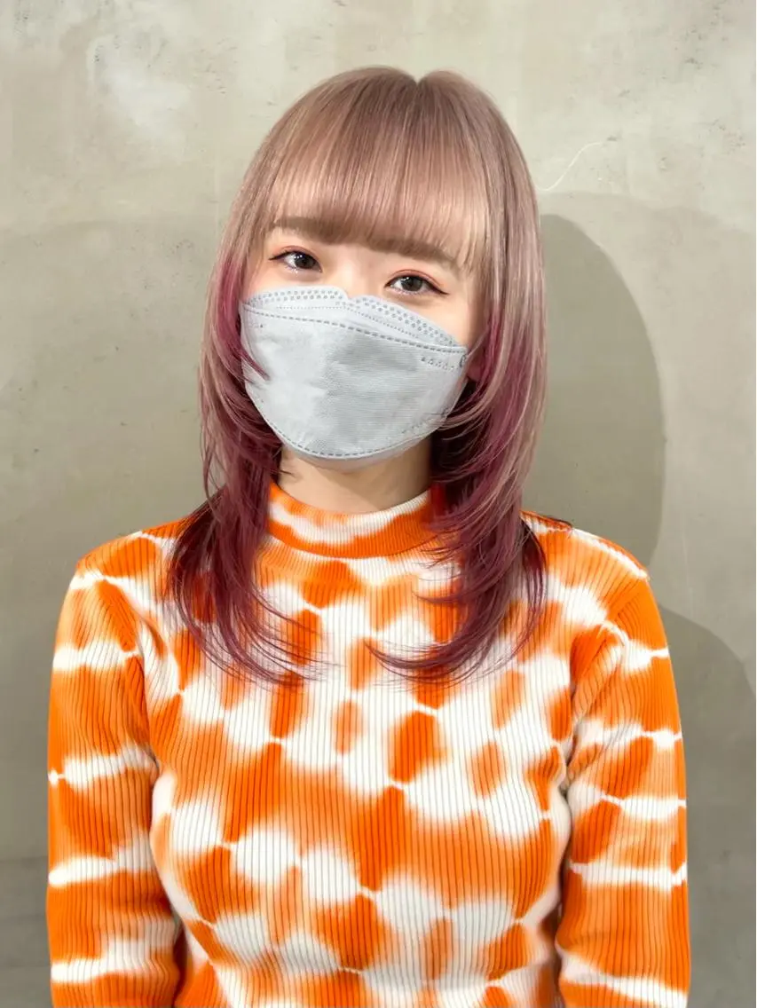 ミディアム カラー ヘアカラー トリートメント ハッシュカット/ハイ トーン/HIROKIのヘアスタイル