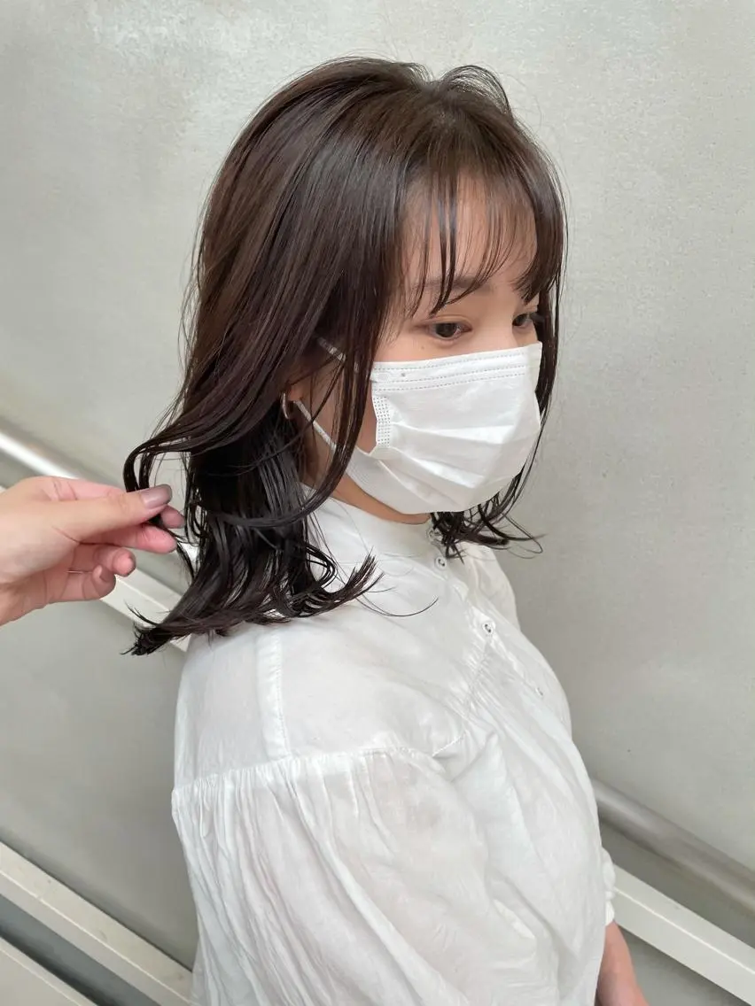 セミロング カラー 透明感カラー レイヤーカット 沖縄/ヘアアレンジ /ナカノのヘアスタイル