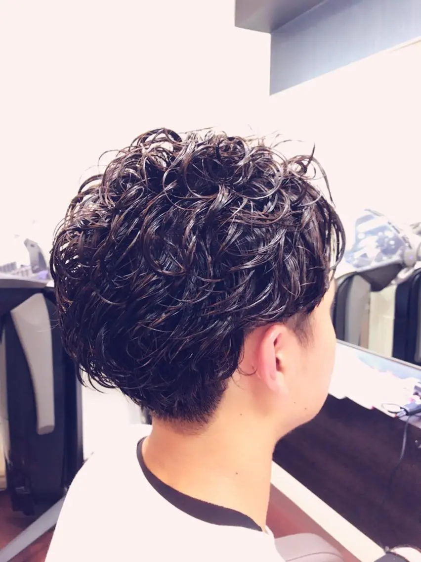 パーマ メンズ カット パーマ 前之園 ひかるのヘアスタイル