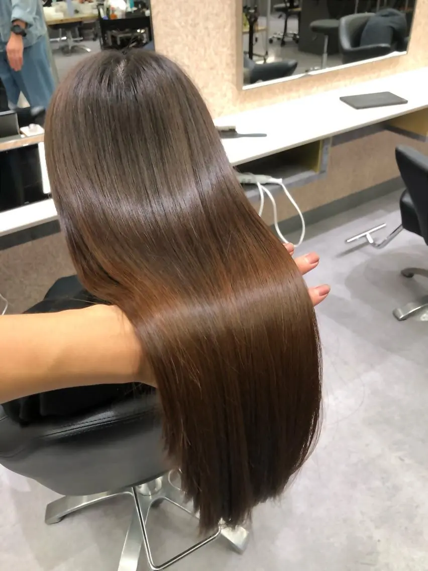 ロング 縮毛矯正 美髪形成💎縮毛矯正 顔レイヤー松尾　幸樹のヘアスタイル