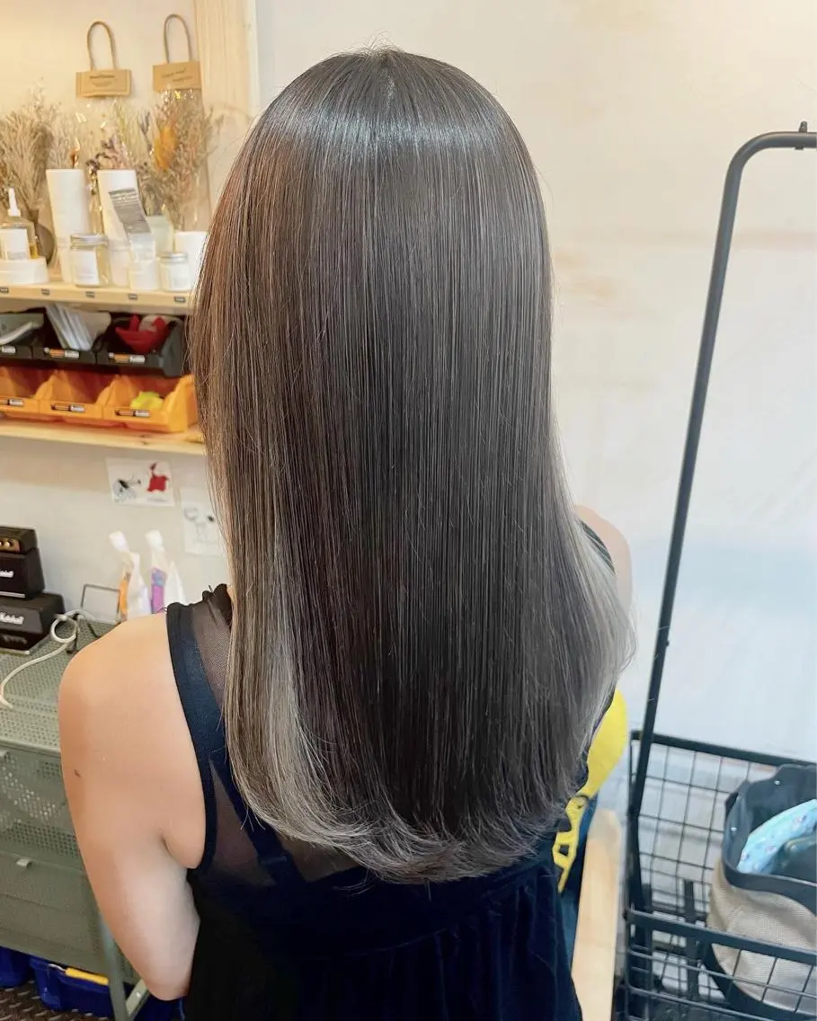 ロング カラー 透明感カラー グレージュ ハイライトカラー インナーカラー ハイライト カット ヘアカラー トリートメント 水素トリートメント/ 髪質改善/ナカノメのヘアスタイル