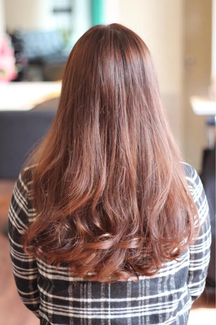 ロング カラー パーマ デジタルパーマ 成松 勇治のヘアスタイル