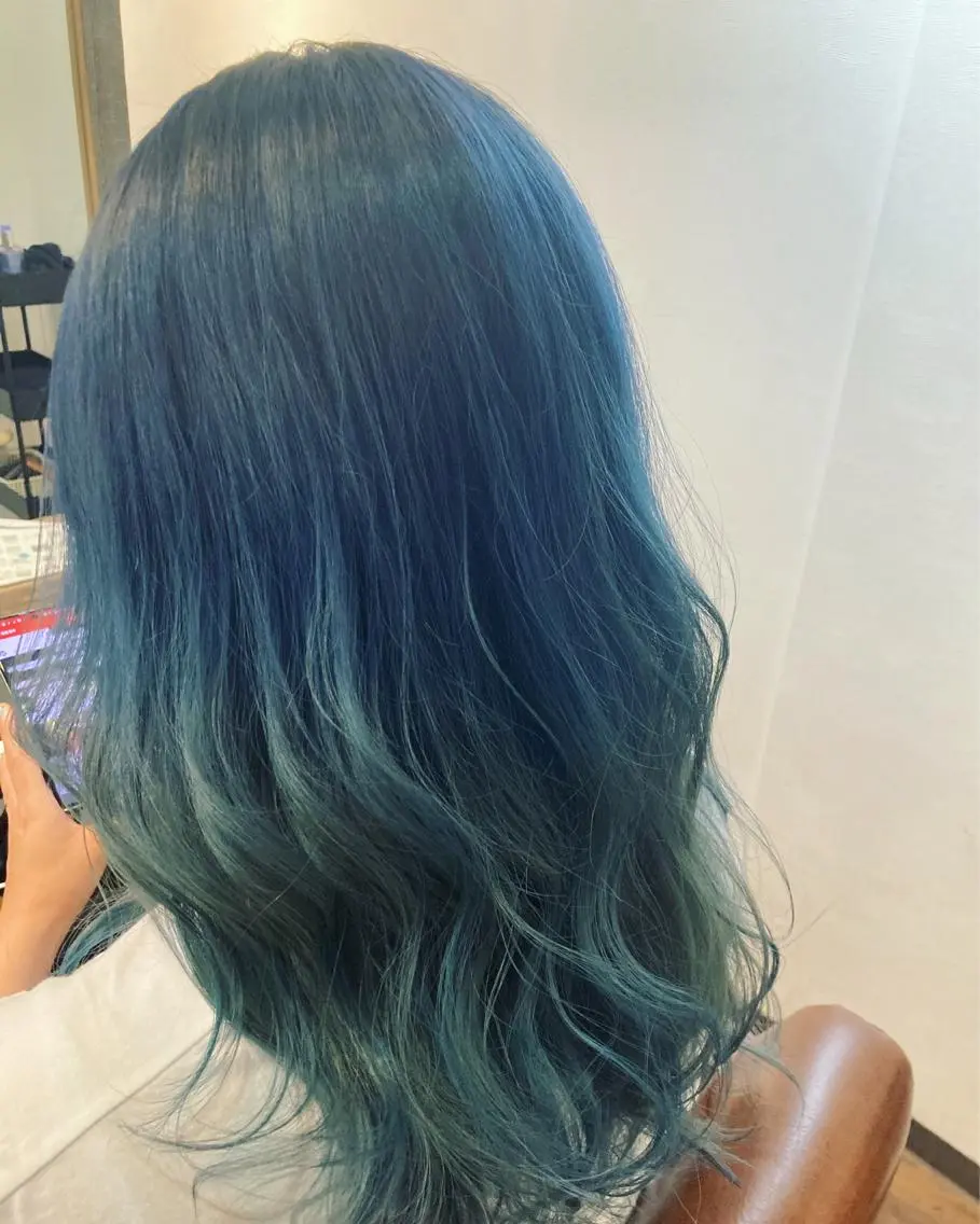 セミロング カラー アクアカラー ブリーチ ケアブリーチ クオルシアカラー 縮毛矯正&髪質改善 ⭐️OGUのヘアスタイル