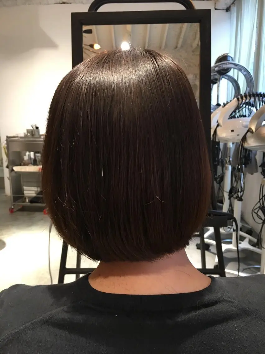 ミディアム 髪質改善 カット 縮毛矯正 妙見 知洋のヘアスタイル