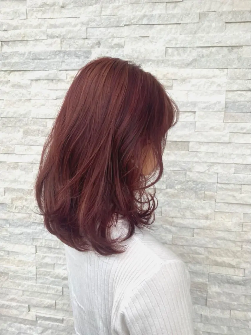 ミディアム カラー パーマ ヘアアレンジ ネイル 豊橋美容院 ソンリエのヘアスタイル
