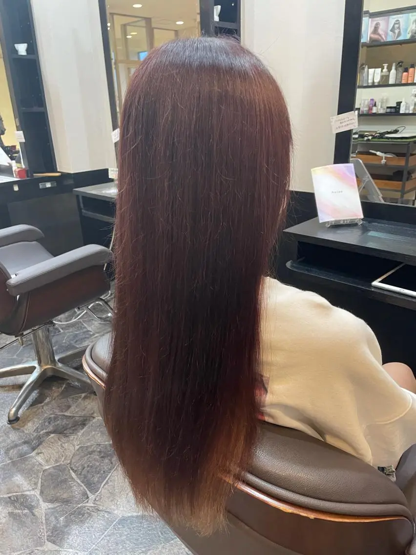 ロング カラー ラベンダーカラー ピンクカラー ピンクラベンダー 中尾 唯音名のヘアスタイル