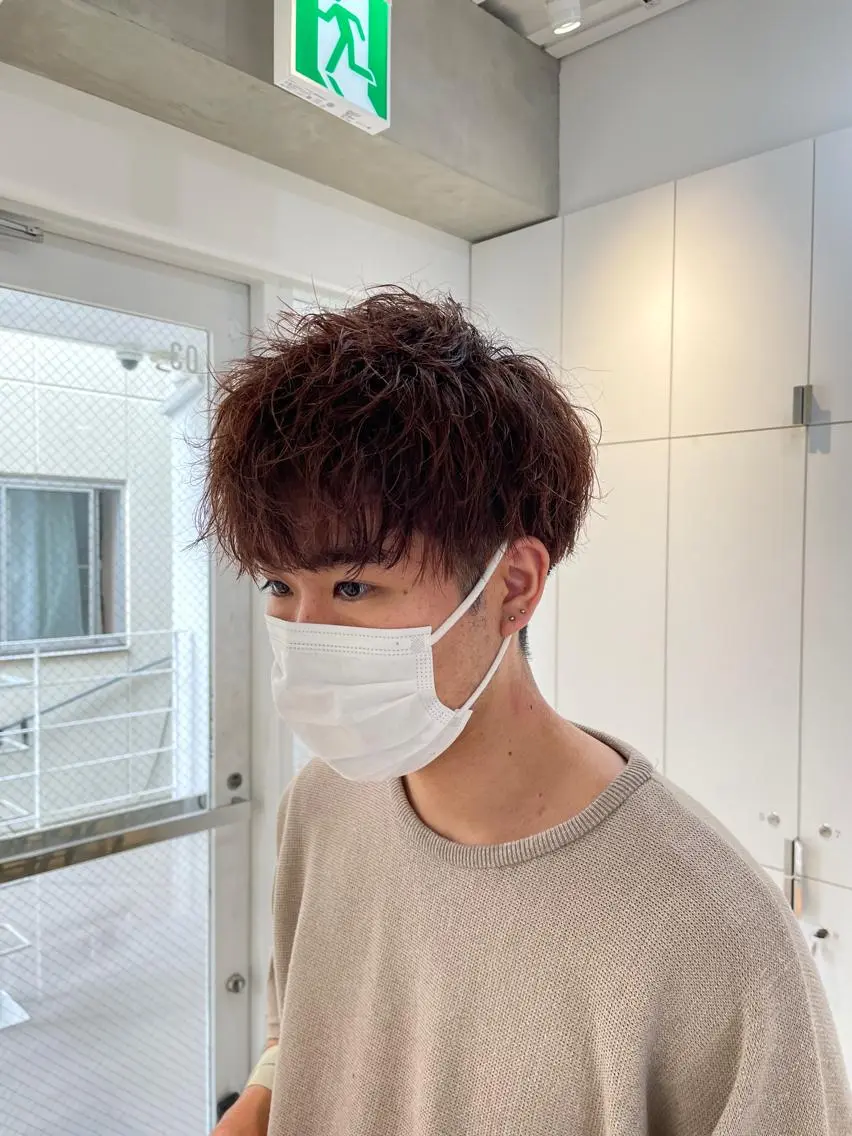 ショート ヘアアレンジ メンズ マッシュ カット トリートメント ヘッドスパ ヘアセット 艶カラー✨縮毛矯正✨ 翁長孝輔のヘアスタイル