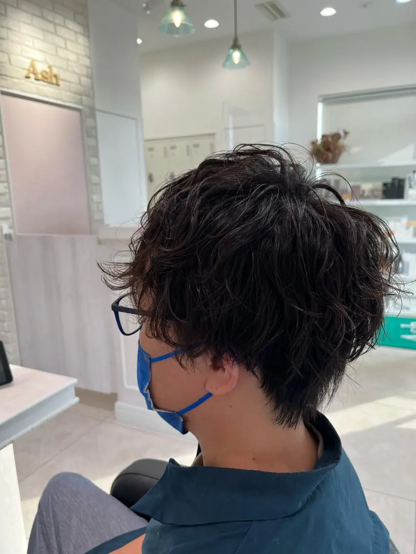 ショート パーマ メンズ マッシュ メンズパーマ 縮毛矯正 スパイラルパーマ 🥇メンズ特化 伊東輝のヘアスタイル