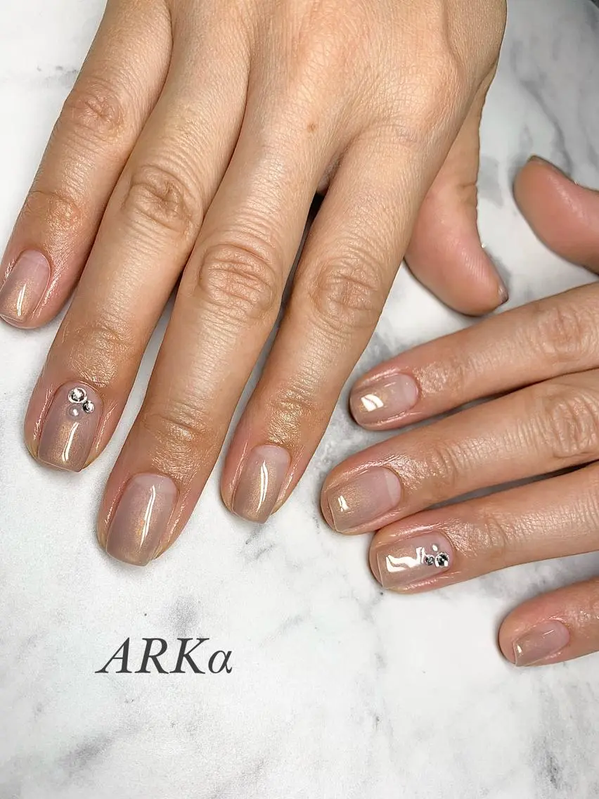 ショート ネイル ハンドネイル Nailsalon ARKαのネイルデザイン
