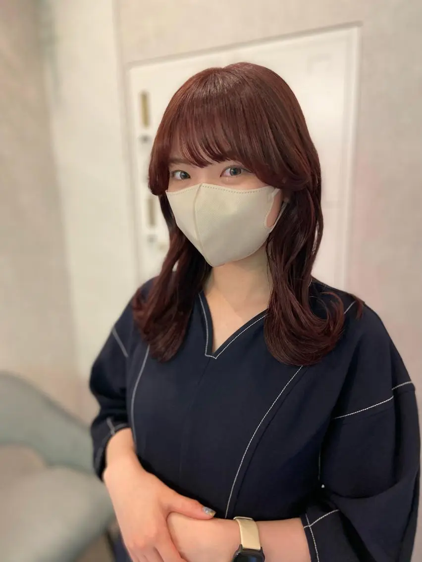 セミロング カット ヘアカラー 永井 亮のヘアスタイル