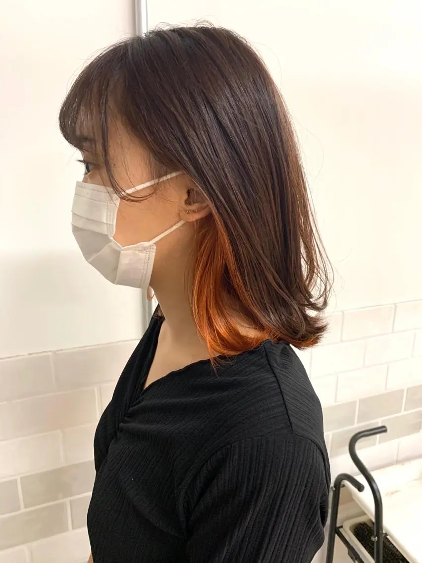 ミディアム 斉藤大河 カラー/縮毛矯正のヘアスタイル