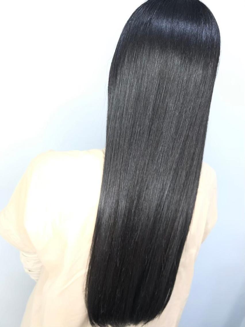ミディアム カラー アディクシーカラー アッシュ ブルーカラー ダークアッシュ イヤリングカラー トップスタイリスト ✨KIRIKA中野✨のヘアスタイル