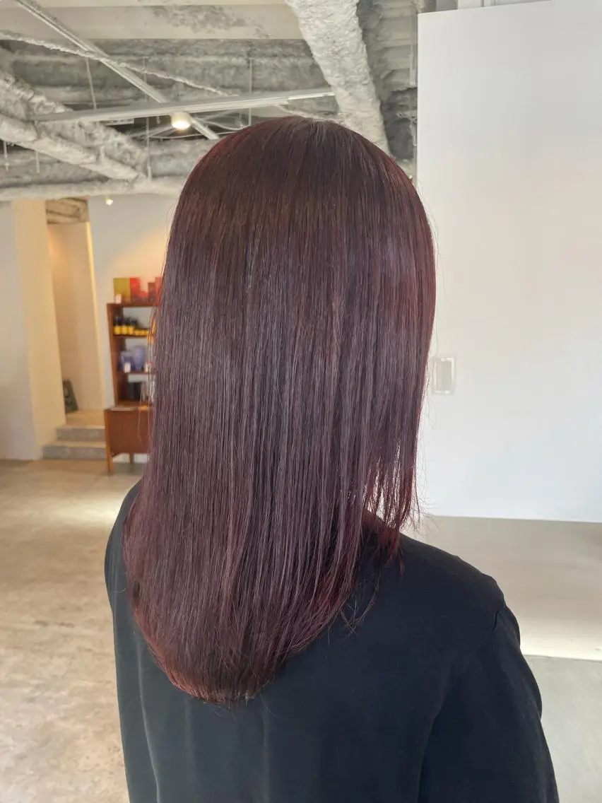セミロング カラー パーマ ヘアアレンジ カット ヘアカラー REONA🪽✨薬院 レイヤーカット🫧のヘアスタイル