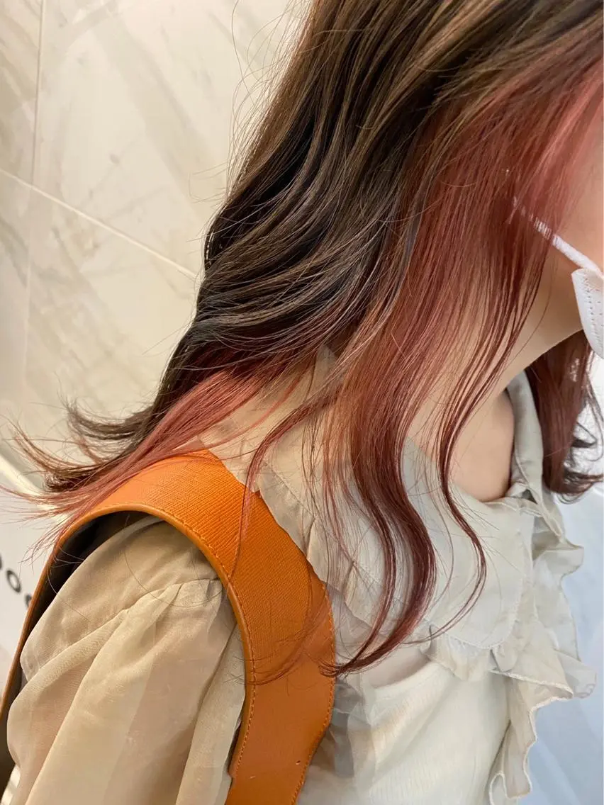ロング カラー インナーカラー ピンクカラー 韓国風ヘア 🎗大槻 武士🎗のヘアスタイル