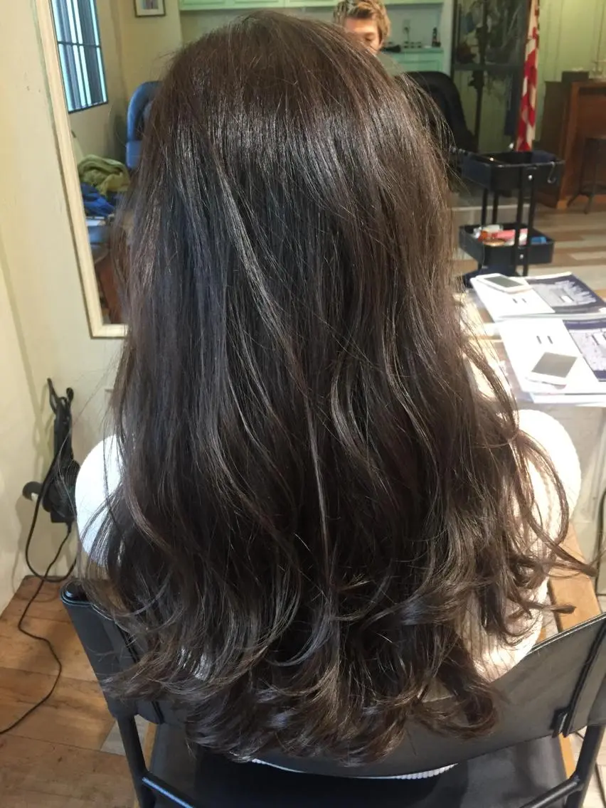 ロング カラー アッシュ アッシュグレー アッシュグレージュ グレージュ カット ヘアカラー トリートメント ヘッドスパ TOPstylist ✂️フセケイタ✂️のヘアスタイル