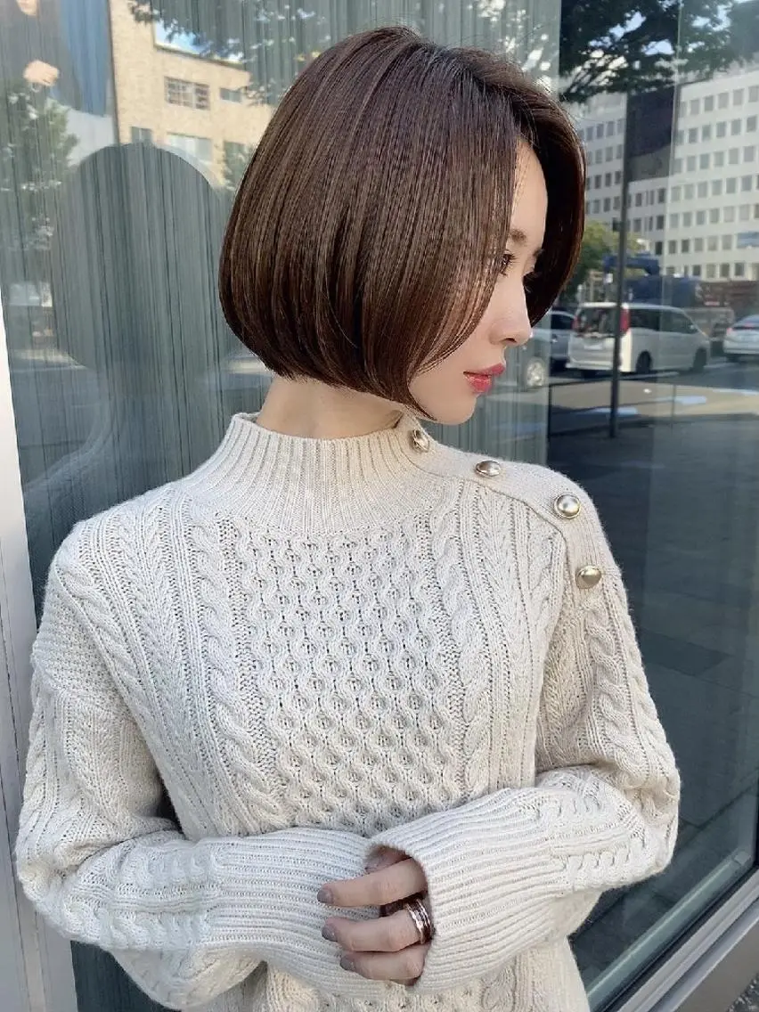 ショート レイヤー/縮毛矯正 マスター✨️タケルのヘアスタイル