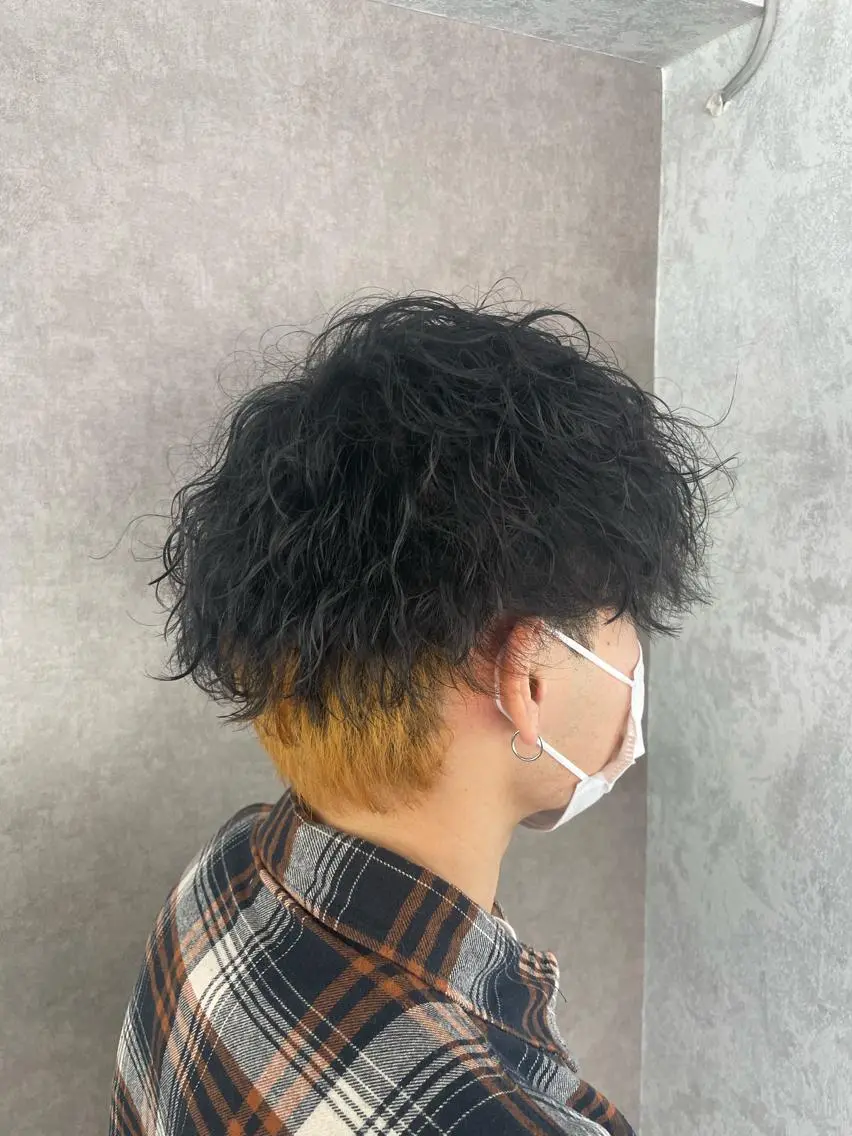 ショート パーマ メンズ メンズブリーチ メンズ専門 中島俊【朝霞】のヘアスタイル