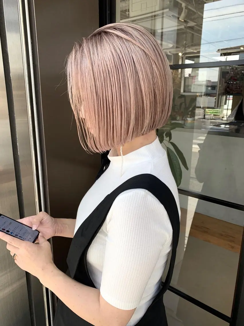 ショート カラー ブリーチ ハイトーンカラー mizuki /メンズカット募集のヘアスタイル