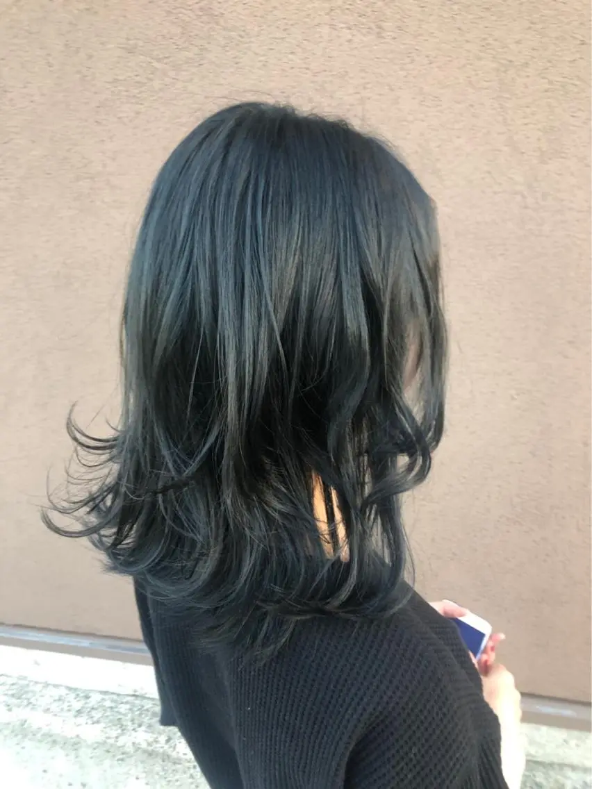 ミディアム カラー ヘアカラー トリートメント Aya/四条烏丸/ 酸性ストレートのヘアスタイル