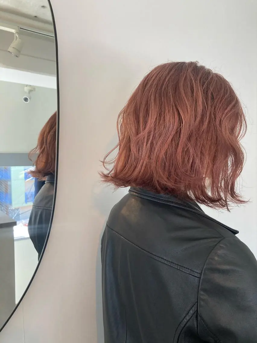 ミディアム カラー ベージュカラー ピンクカラー ピンクベージュ トリートメント 佐伯 和佳のヘアスタイル
