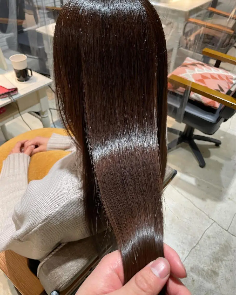 ロング 髪質改善韓国レイヤー カット内田智大のヘアスタイル