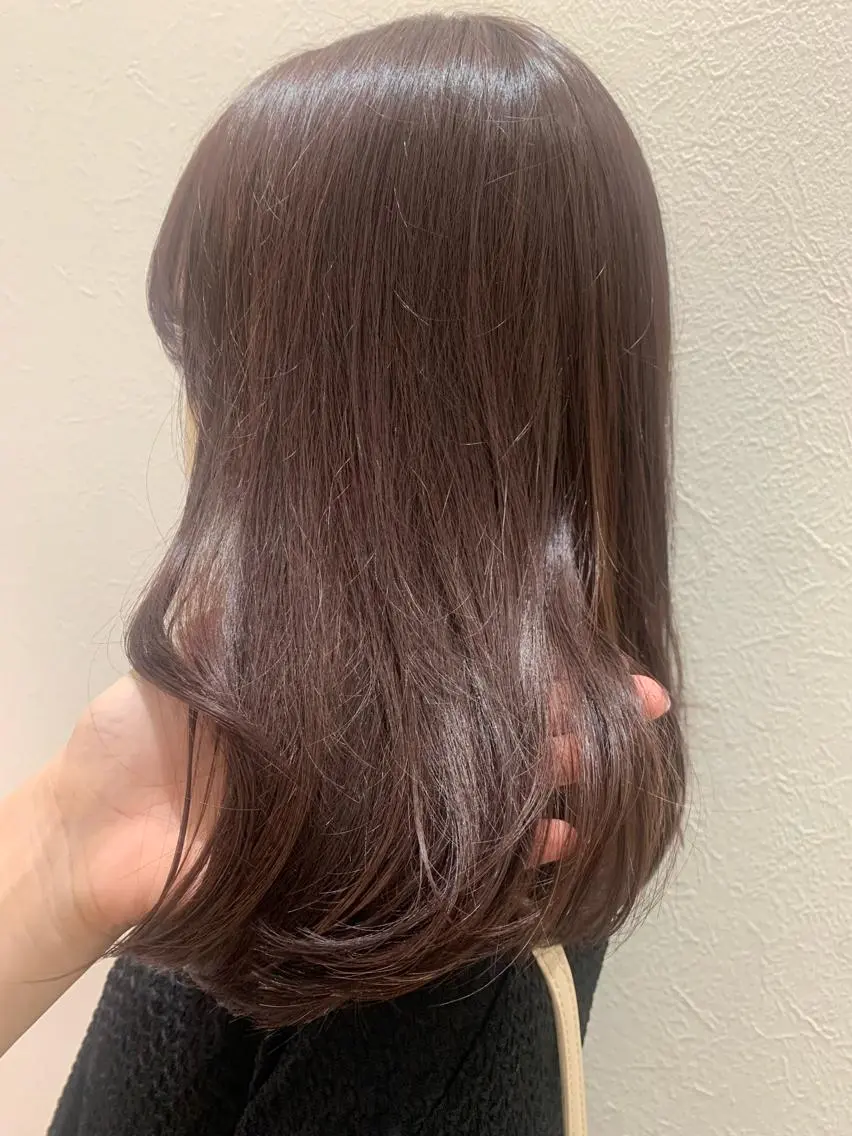 ミディアム カラー ラベンダーカラー hubhair レイヤー/透明感のヘアスタイル